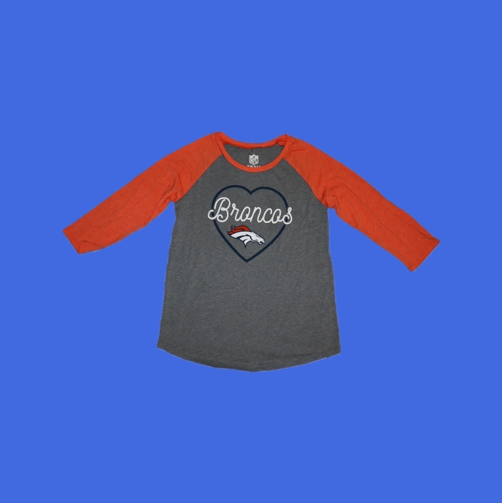 3/4 sleeve Broncos tshirt